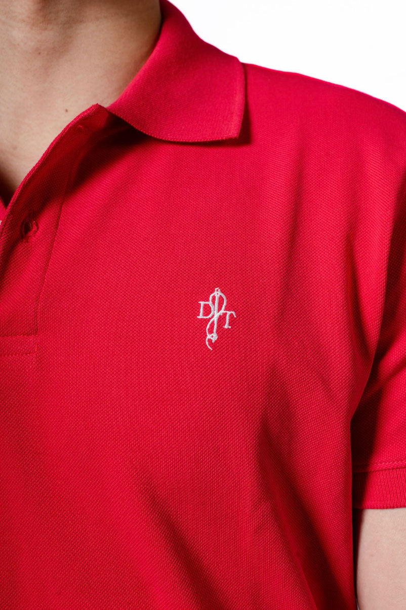 MONTAUK CLASSIC POLO - CORAL RED