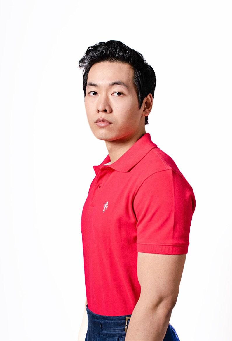 MONTAUK CLASSIC POLO - CORAL RED